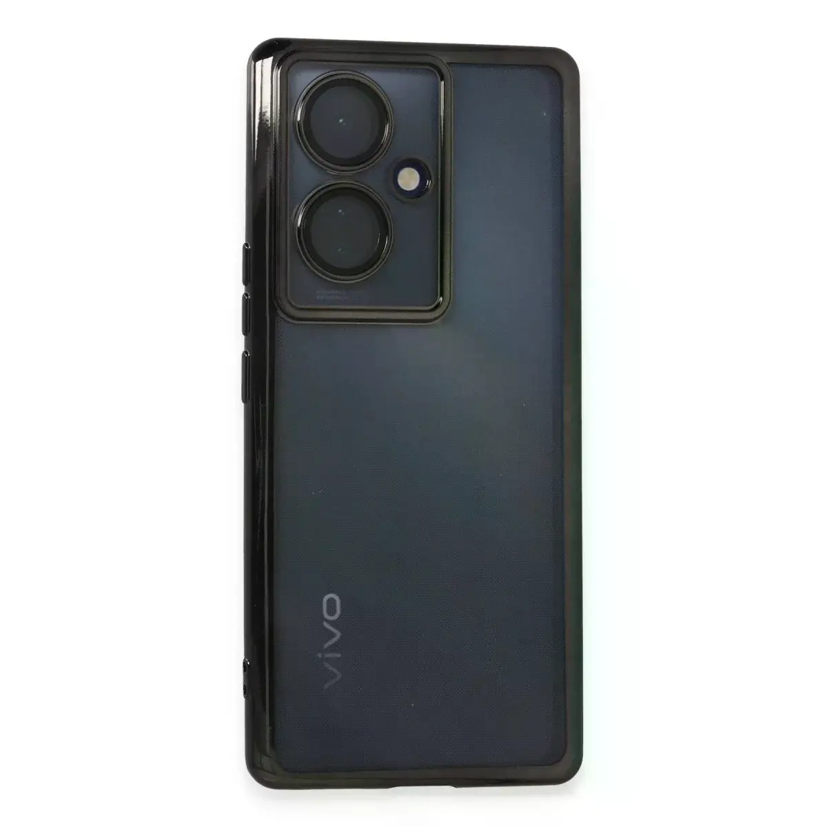 Vivo V29 Lite Kılıf Razer Lensli Silikon - Siyah