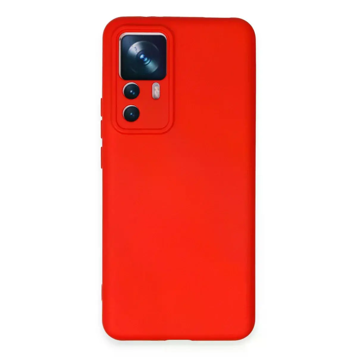 Xiaomi Mi 12t Pro Kılıf Nano İçi Kadife Silikon - Kırmızı