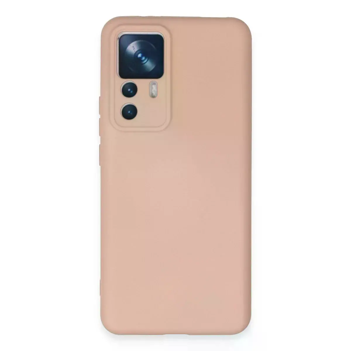 Xiaomi Mi 12t Pro Kılıf Nano İçi Kadife Silikon - Pudra