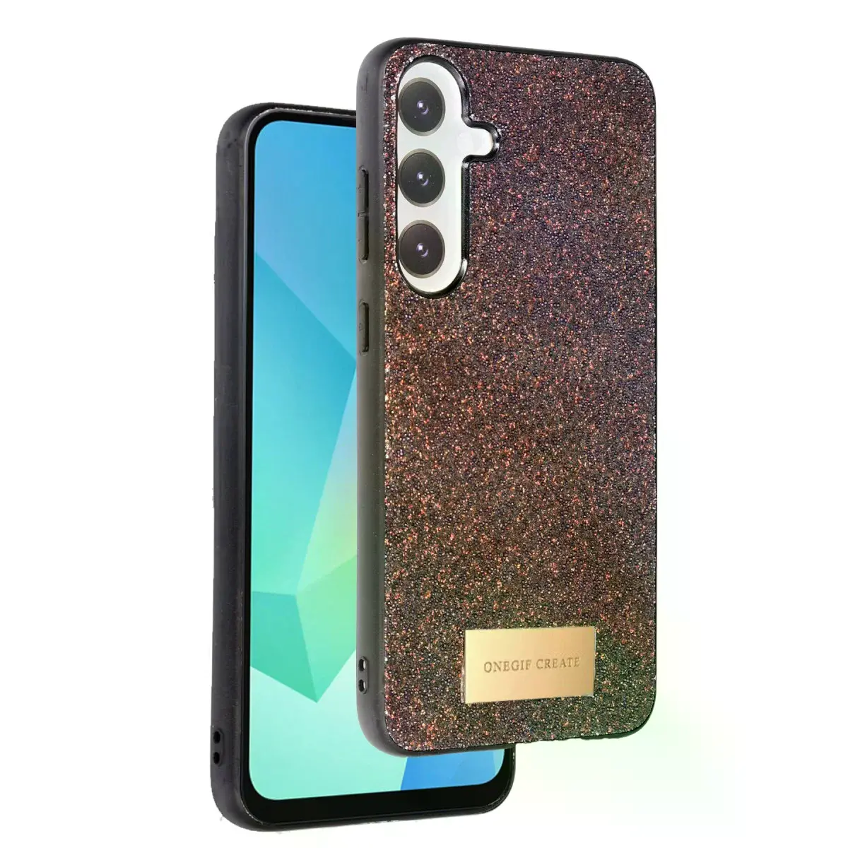 Onegif Samsung Galaxy A36 Bright Simli Kapak - Derin Mor
