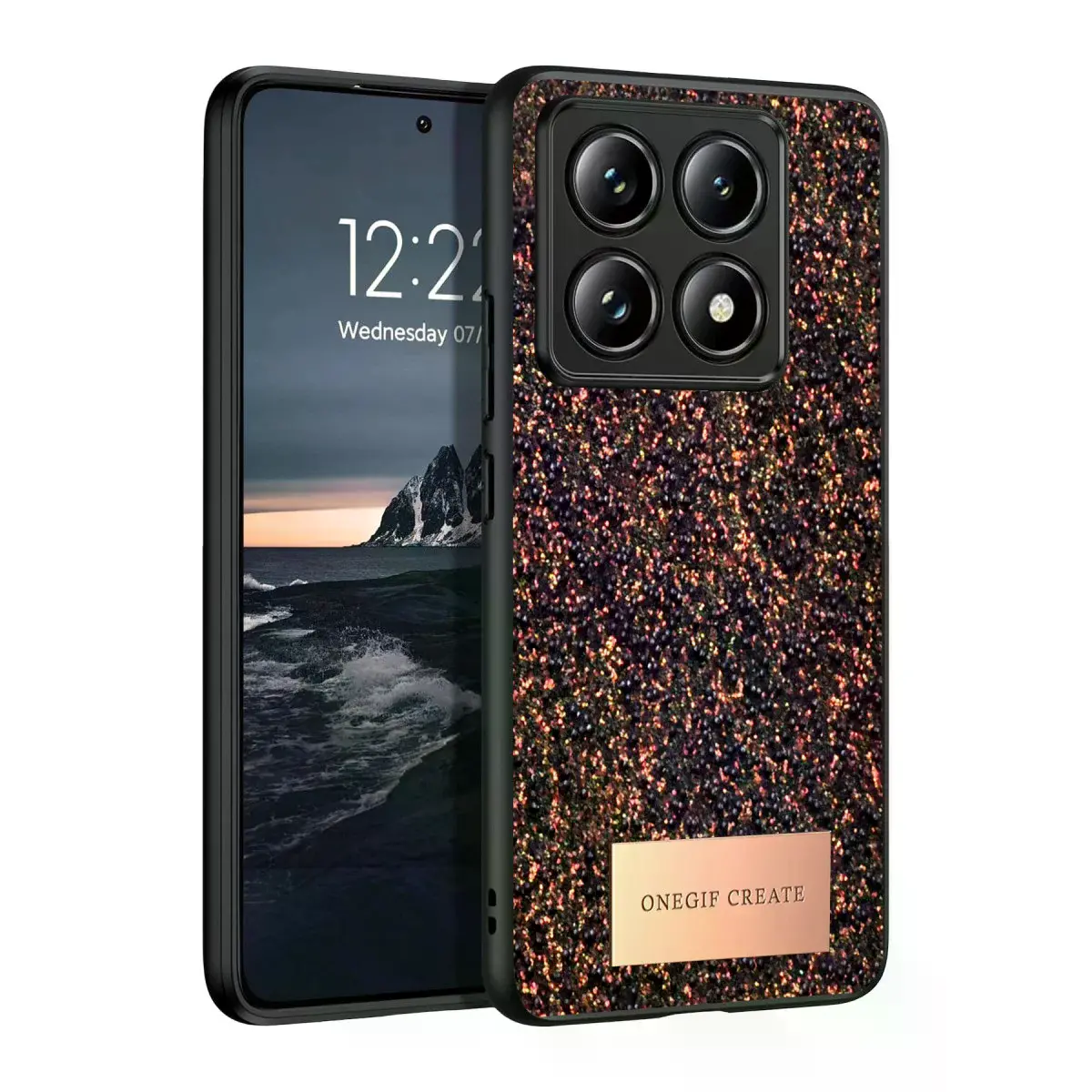 Onegif Xiaomi Mi 14t Pro Bright Simli Kapak - Derin Mor