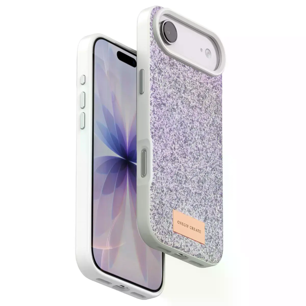 Onegif  İphone 17 Air Bright Simli Kapak - Lila