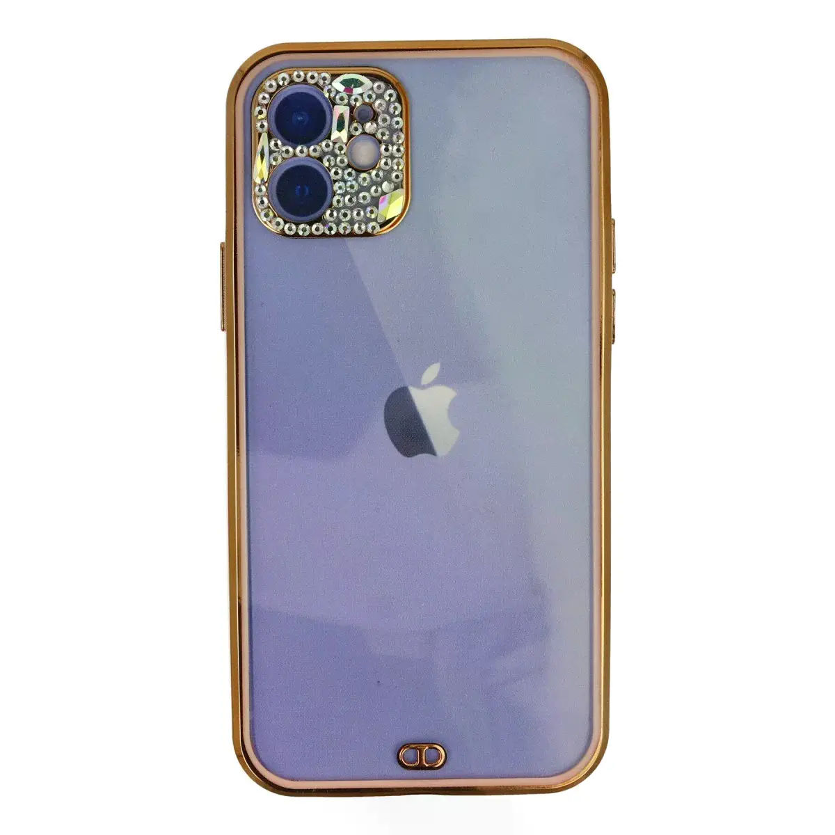 İphone 12 Kılıf Liva Taşlı Silikon - Pembe