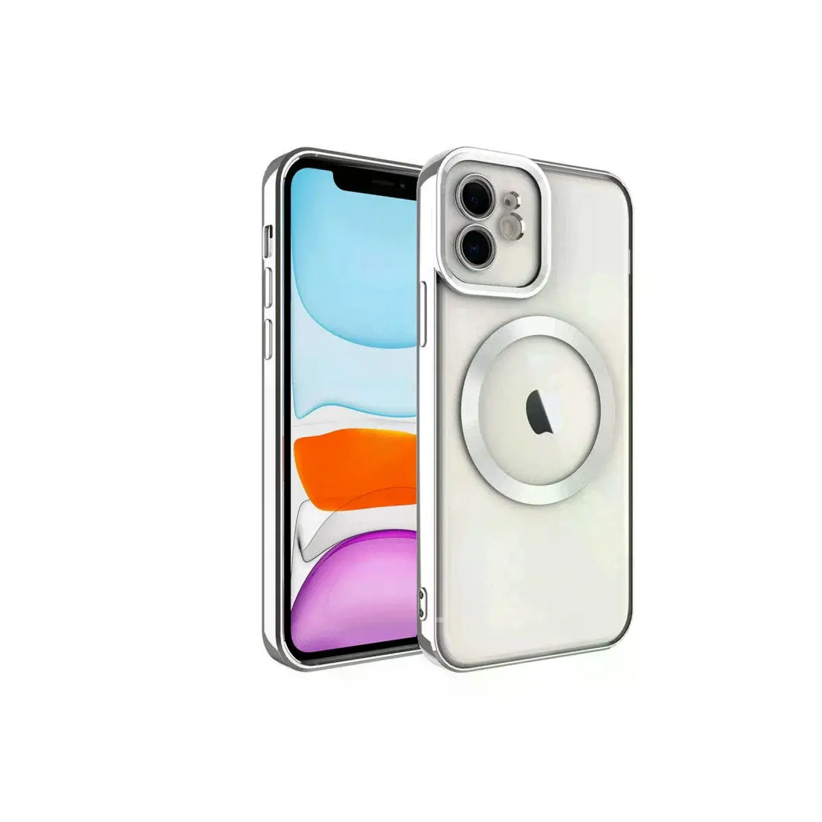 İphone 12 Kılıf Kross Magneticsafe Kapak - Gümüş