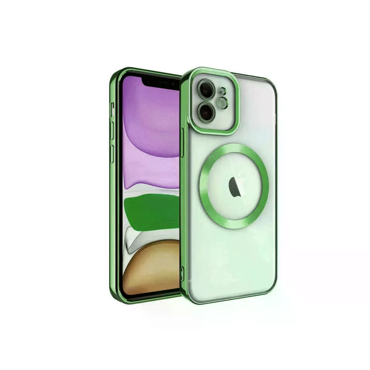 İphone 12 Kılıf Kross Magneticsafe Kapak - Koyu Yeşil