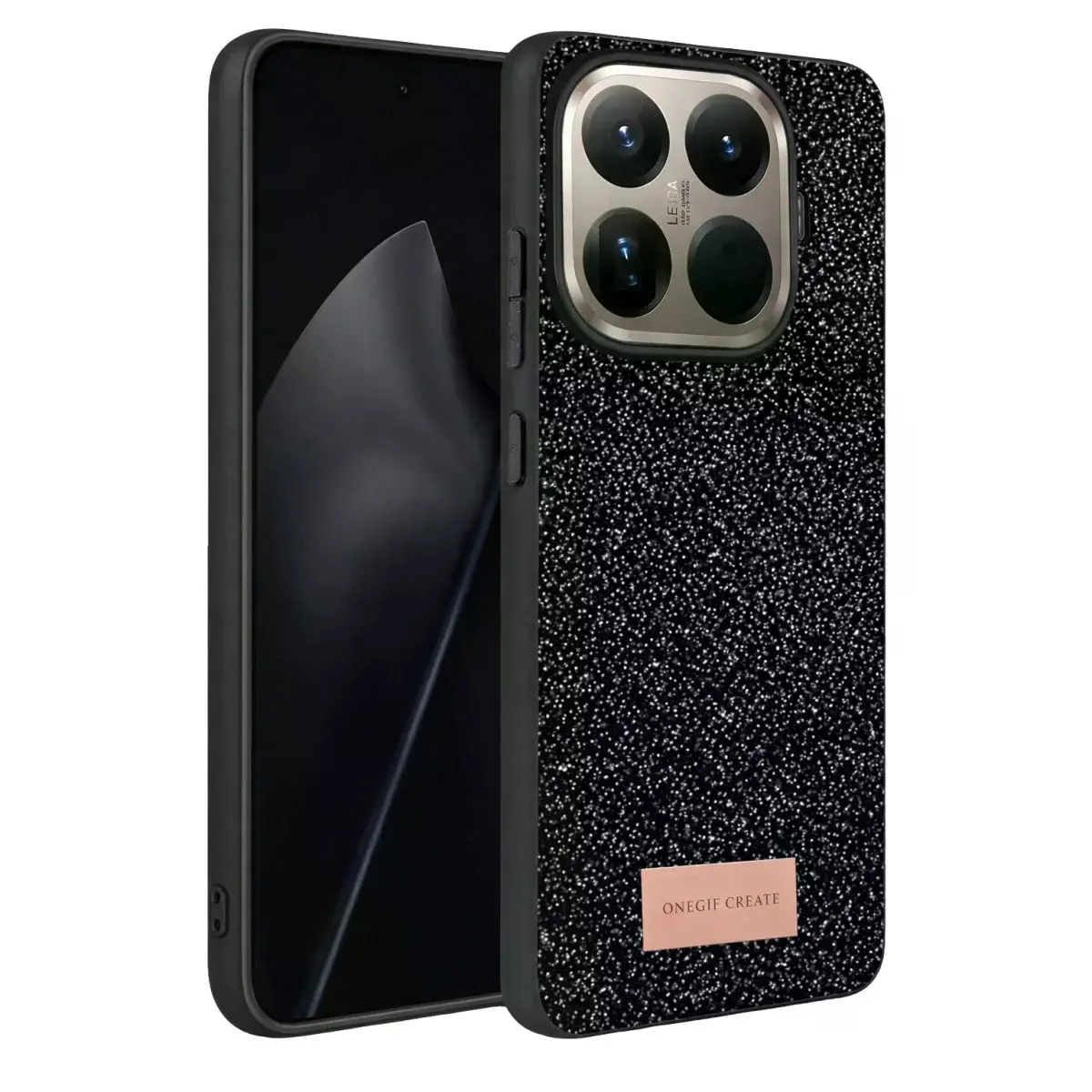Onegif Xiaomi Mi 15t Pro Bright Simli Kapak - Siyah