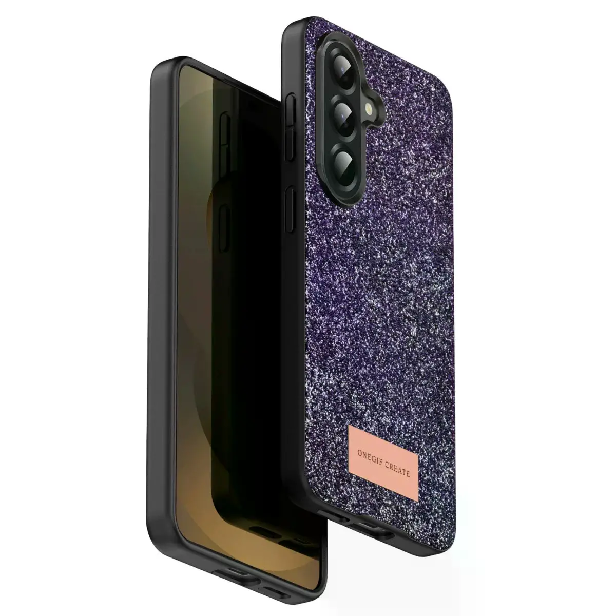 Onegif Samsung Galaxy A17 5g Bright Simli Kapak - Derin Mor