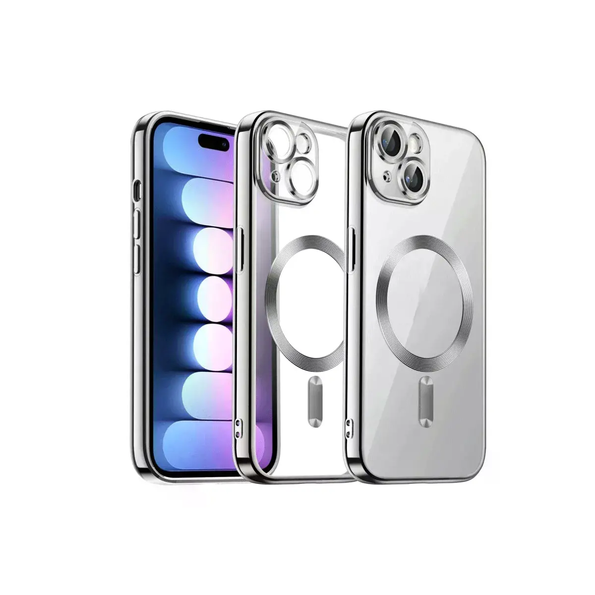 İphone 13 Kılıf Kross Magneticsafe Kapak - Gümüş