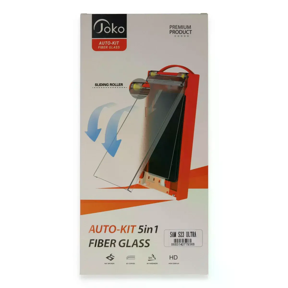 Joko Samsung Galaxy S23 Ultra Autokit 5in1 Fiber Hayalet Cam Ekran Koruyucu