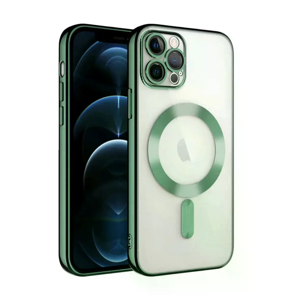 İphone 13 Pro Kılıf Kross Magneticsafe Kapak - Koyu Yeşil