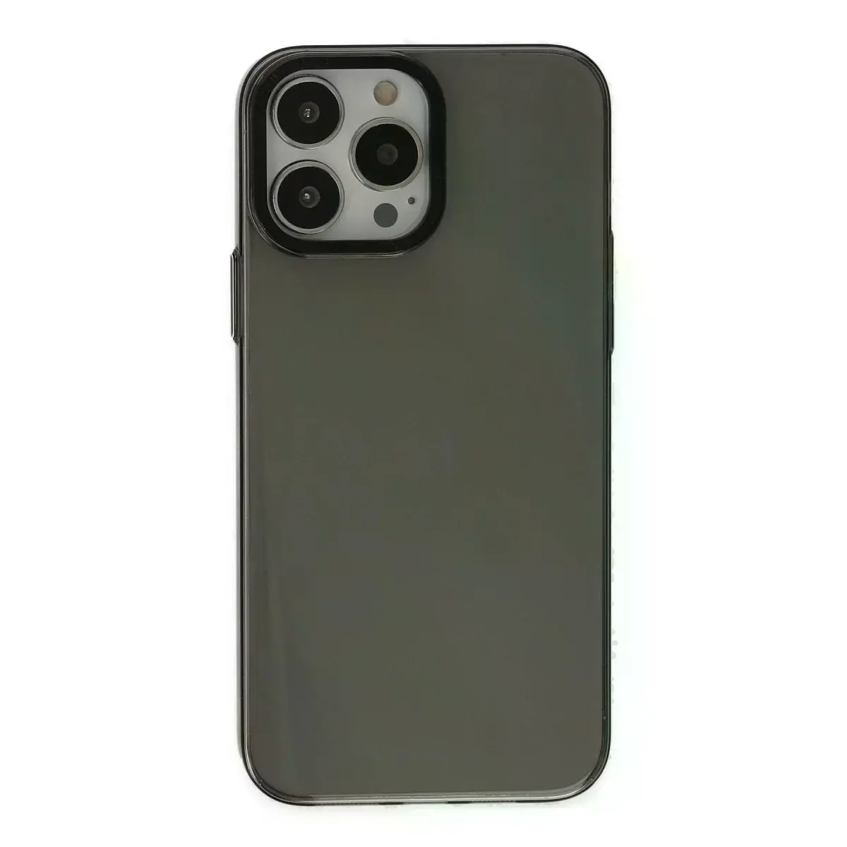 İphone 13 Pro Max Kılıf Anka Pc Sert Metal Kapak - Siyah