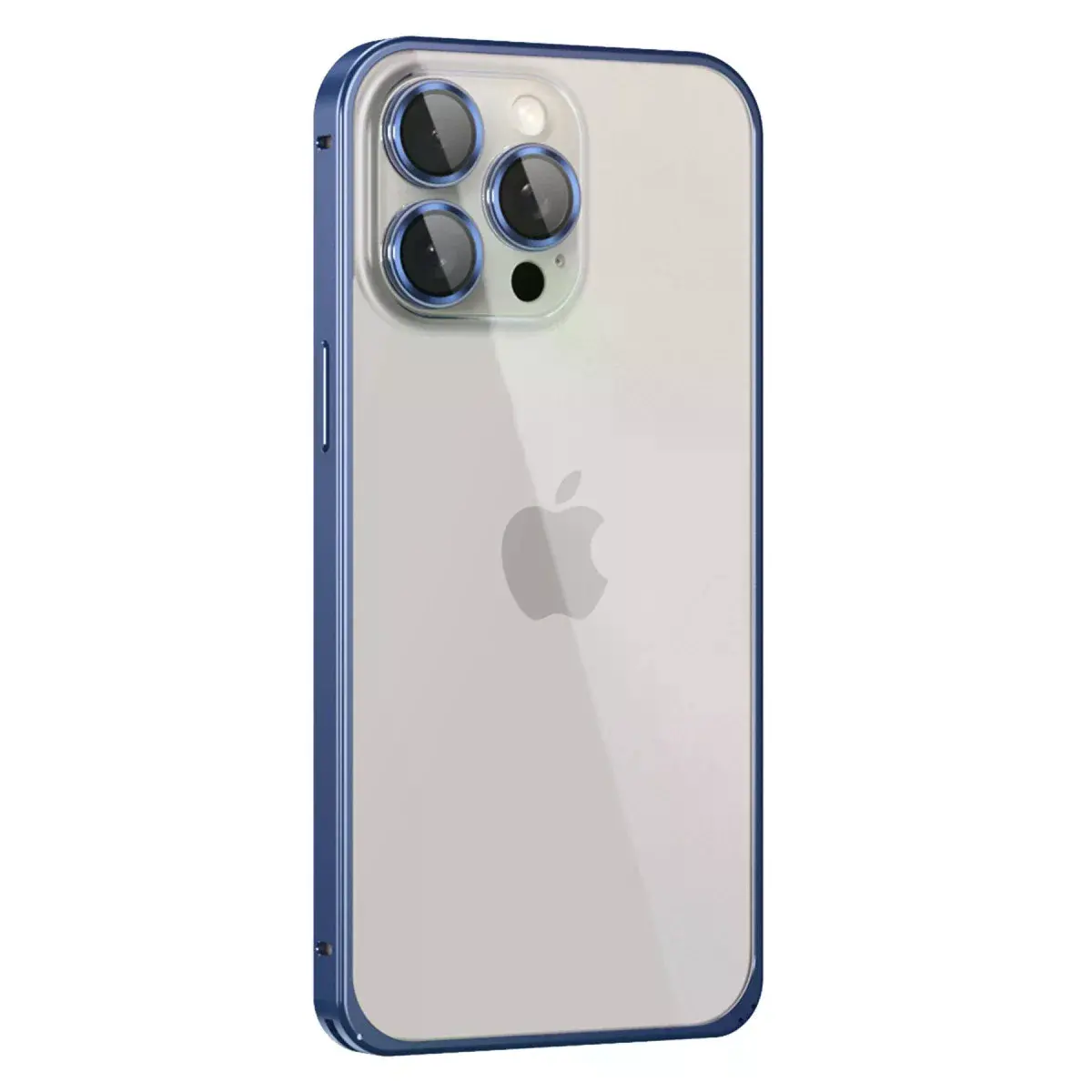 Joko  İphone 15 Pro Metal Bumper Mat Kapak - Lacivert