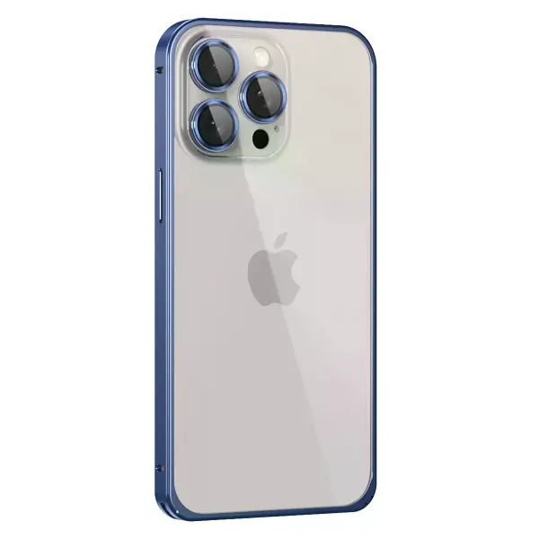 Joko İphone 15 Pro Metal Bumper Mat Kapak - Lacivert