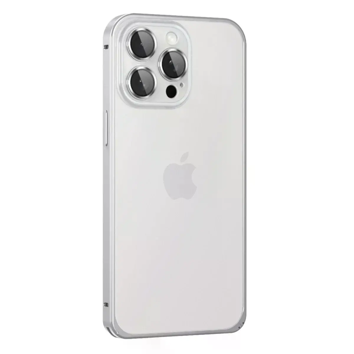 Joko  İphone 15 Pro Max Metal Bumper Mat Kapak - Gümüş