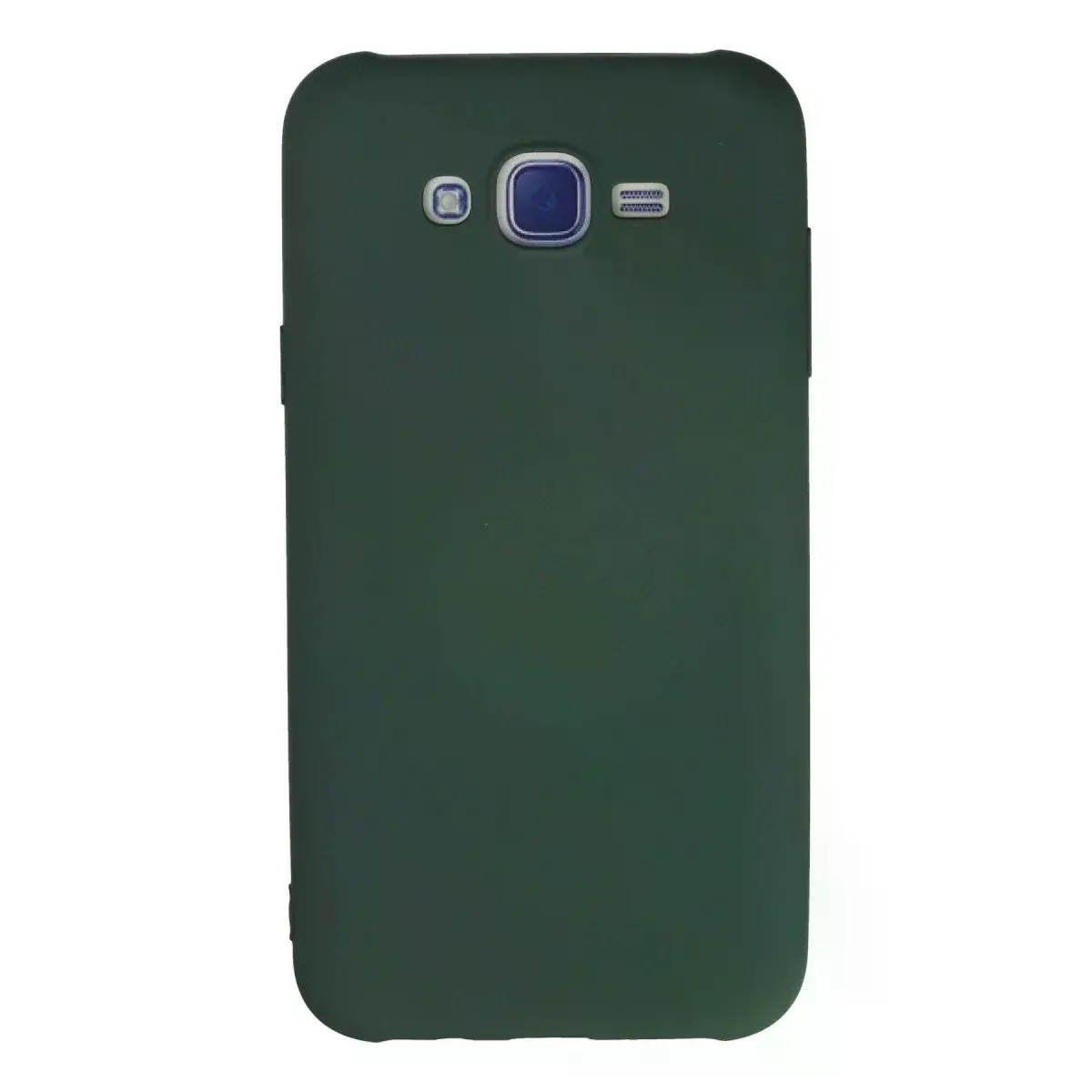Samsung Galaxy J7 Kılıf Nano İçi Kadife Silikon - Koyu Yeşil