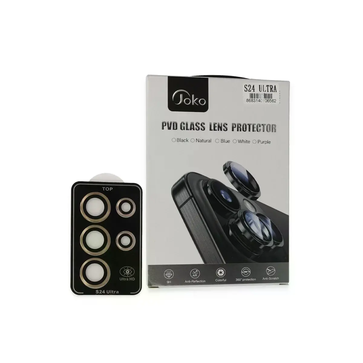 Joko Samsung Galaxy S24 Ultra Pvd Metal Kamera Lens - Gold