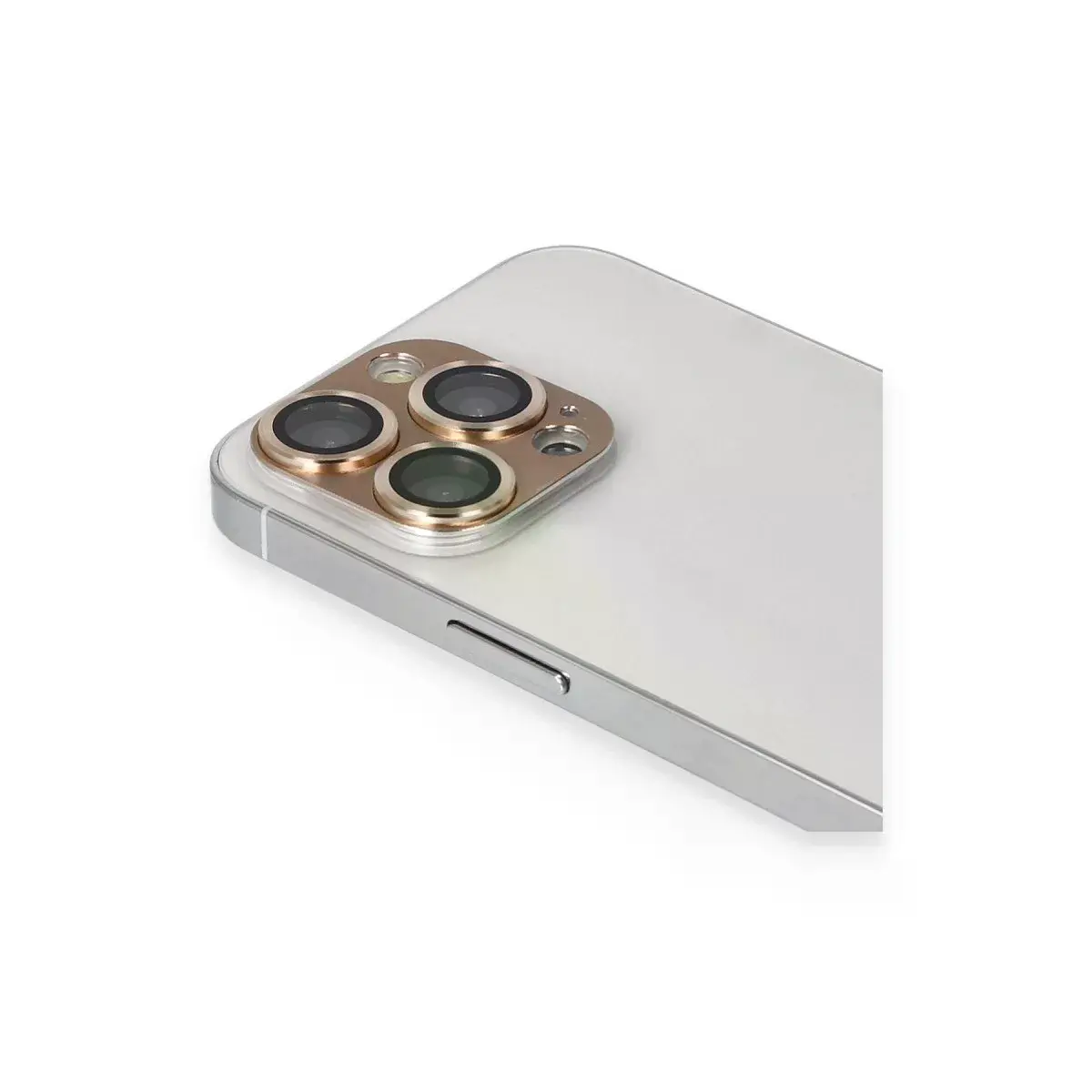 İphone 13 Pro Max Pers Alüminyum Kamera Lens - Gold