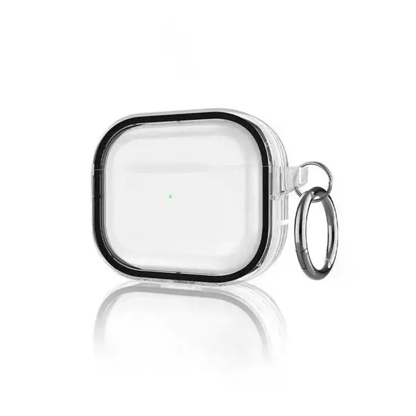 Airpods Pro 2 (2.nesil) Shiny Şeffaf Kılıf - Siyah