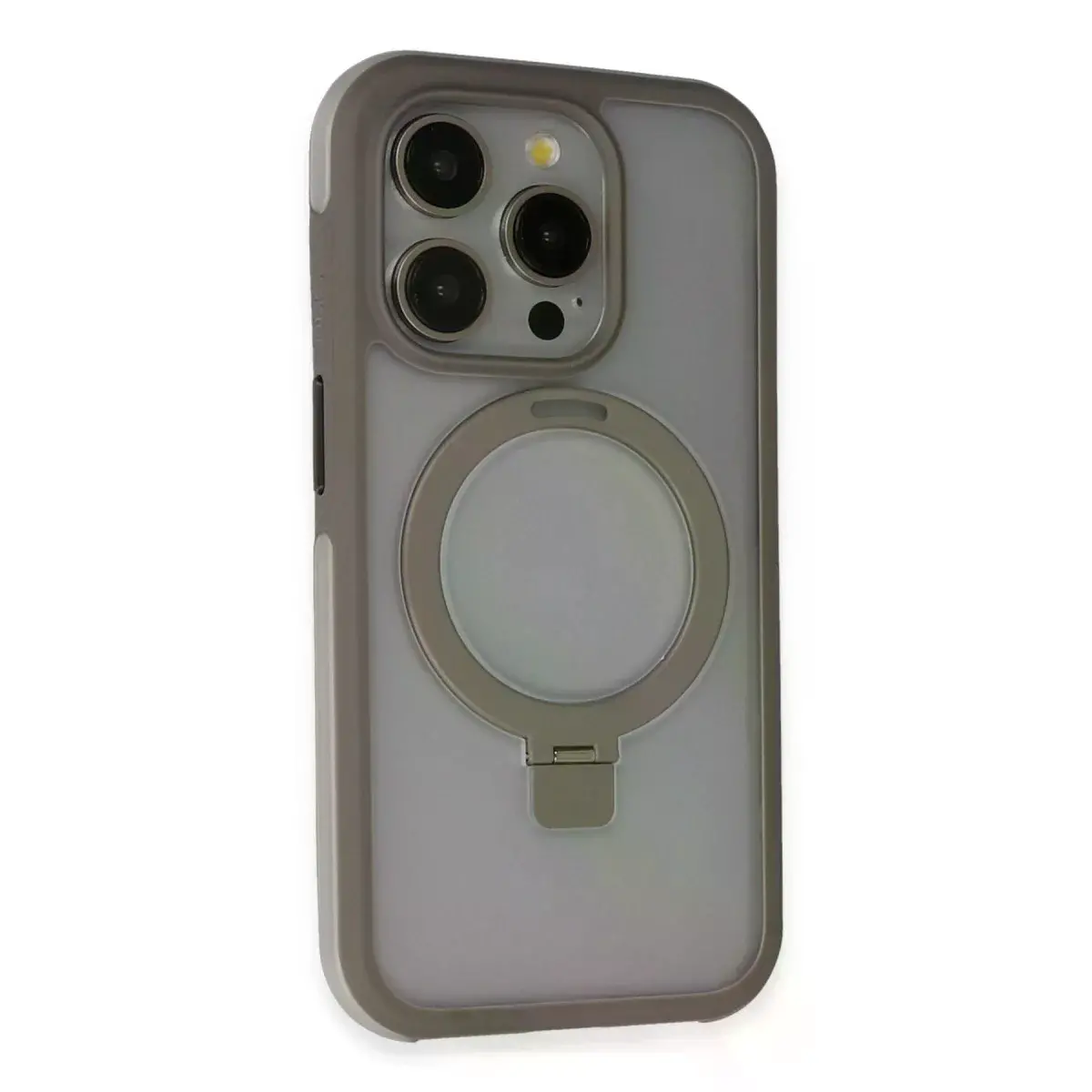 Joko  İphone 15 Pro Max Zorda Airbag Magsafe Standlı Kapak - Titan Gri
