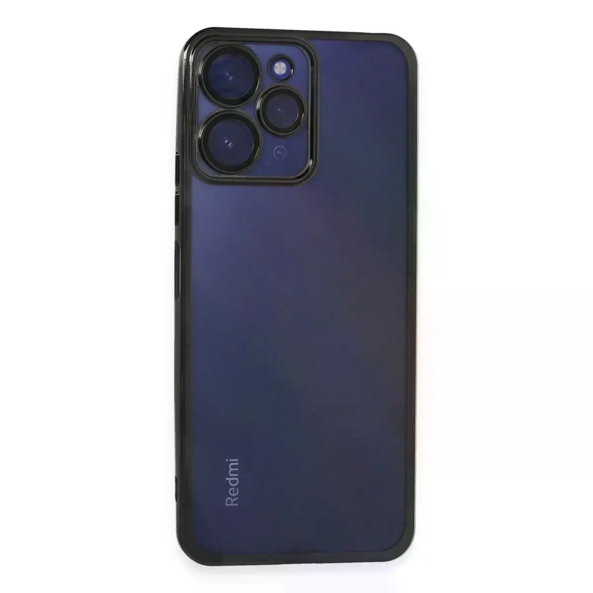 Xiaomi Redmi 12 Kılıf Razer Lensli Silikon - Siyah