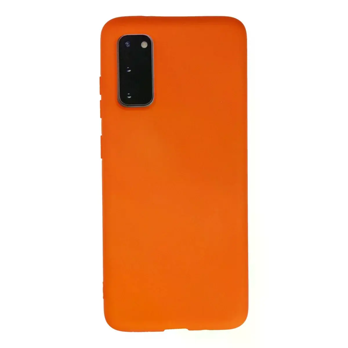 Samsung Galaxy S20 Kılıf Nano İçi Kadife Silikon - Turuncu