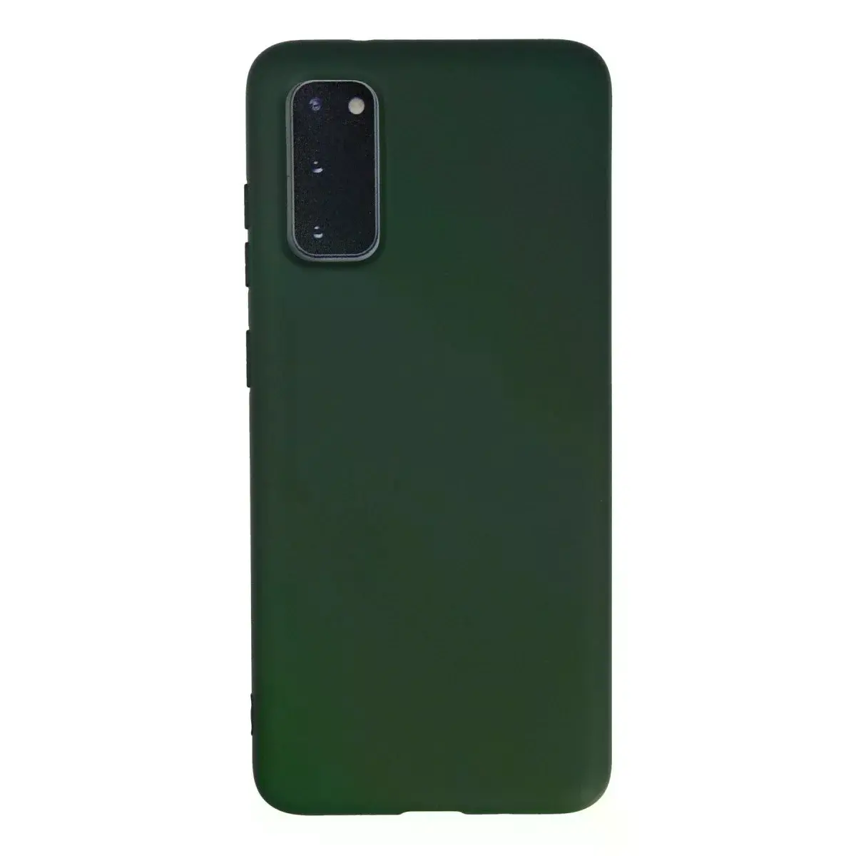 Samsung Galaxy S20 Kılıf Nano İçi Kadife Silikon - Koyu Yeşil