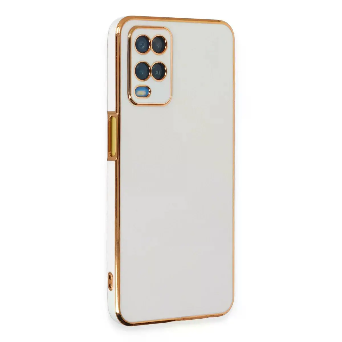 Oppo A54 4g Kılıf Volet Silikon - Beyaz