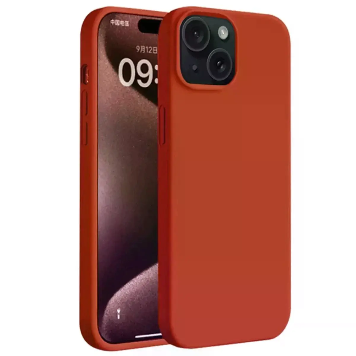 İphone 15 Kılıf First Silikon - Kırmızı