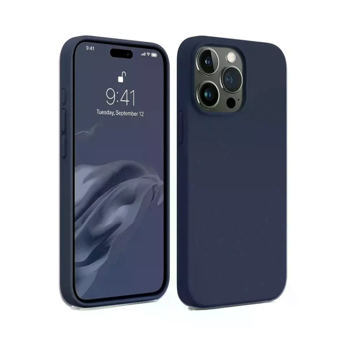 İphone 15 Pro Kılıf First Silikon - Lacivert