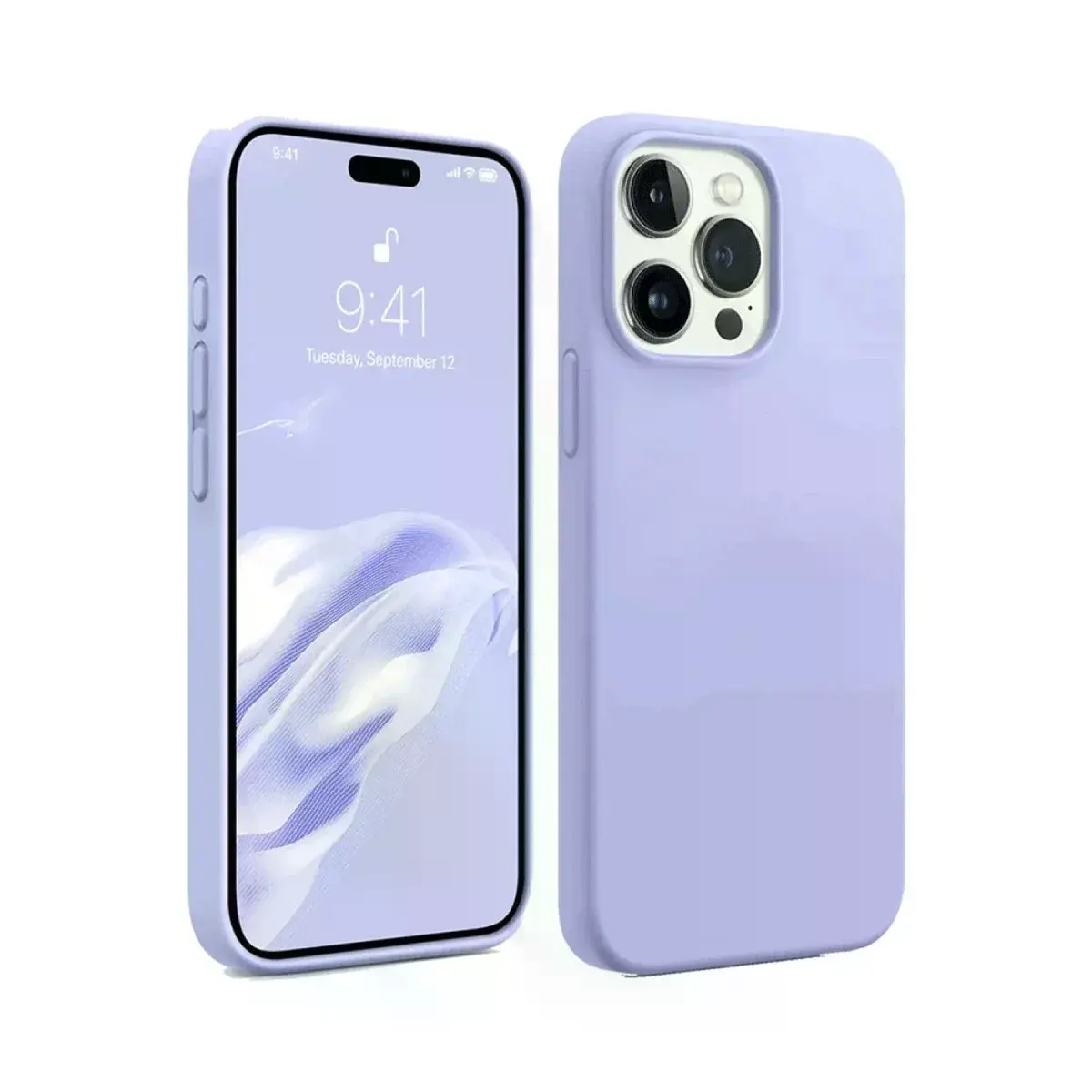 İphone 15 Pro Kılıf First Silikon - Lila