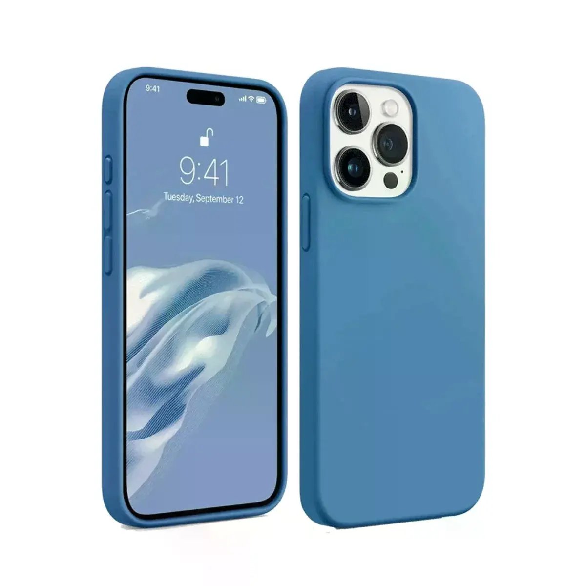 İphone 15 Pro Kılıf First Silikon - Mavi