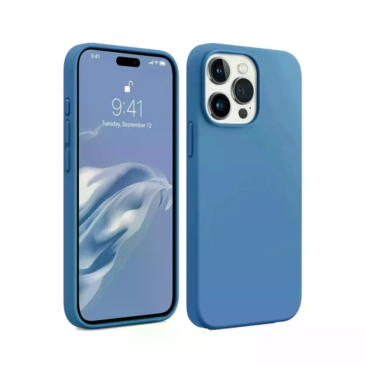 İphone 15 Pro Max Kılıf First Silikon - Mavi