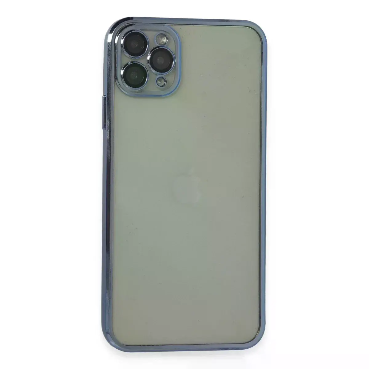 İphone 11 Pro Max Kılıf Razer Lensli Silikon - Açık Mavi