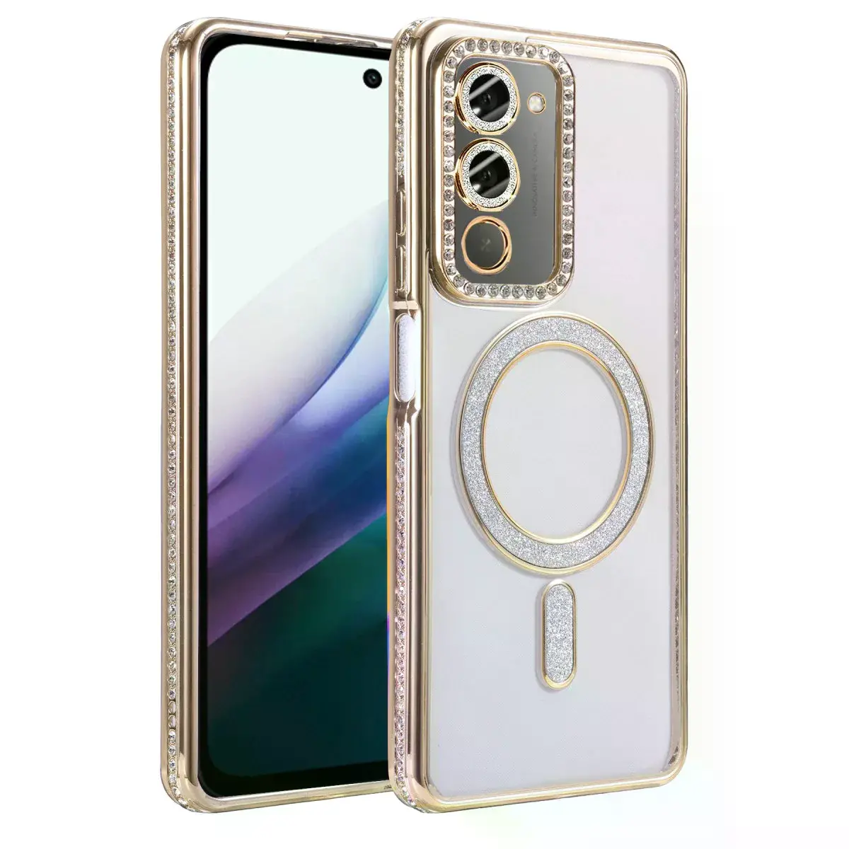Xiaomi Redmi 15 4g Joke Simli Magneticsafe Kılıf - Gold
