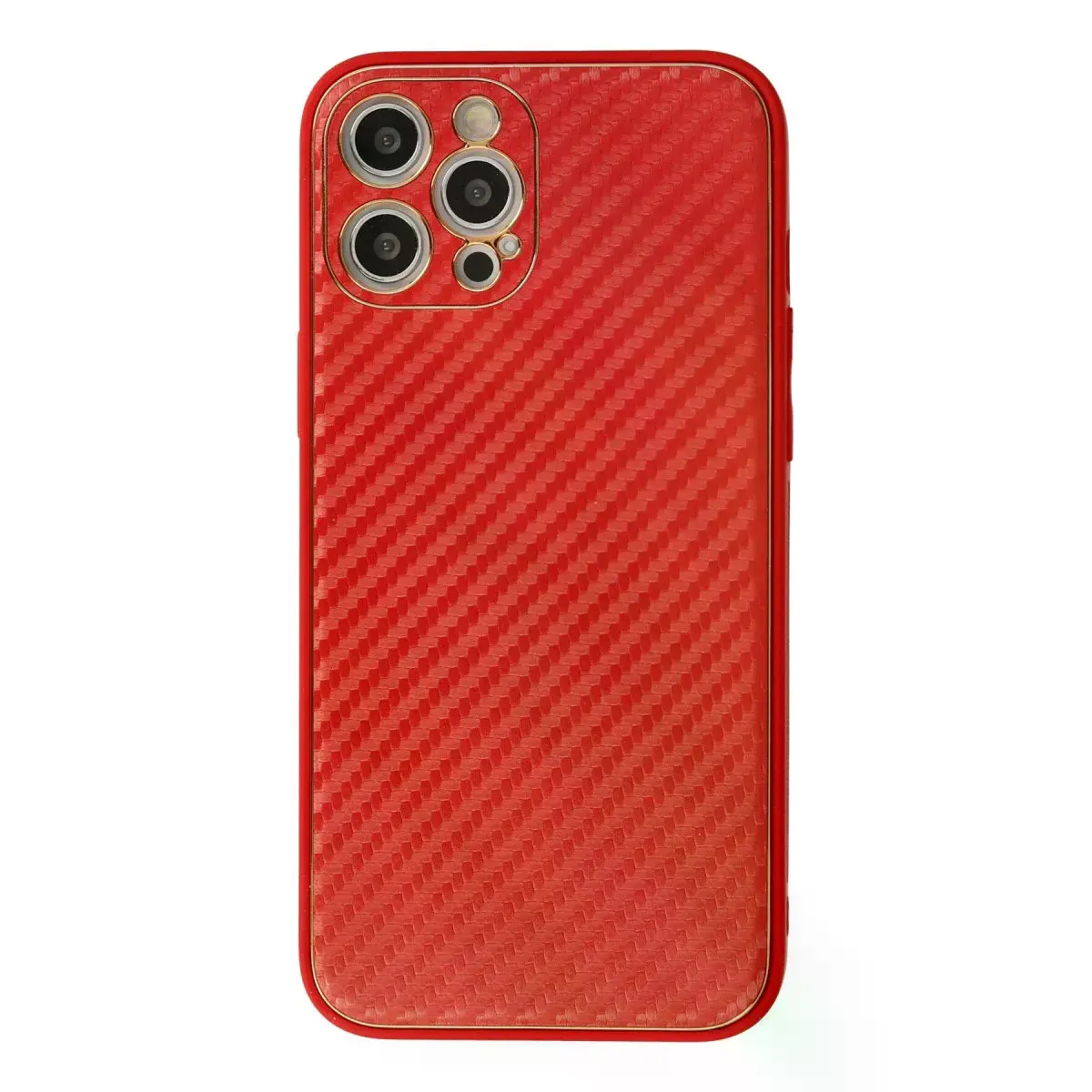 İphone 12 Pro Kılıf Coco Karbon Silikon - Kırmızı