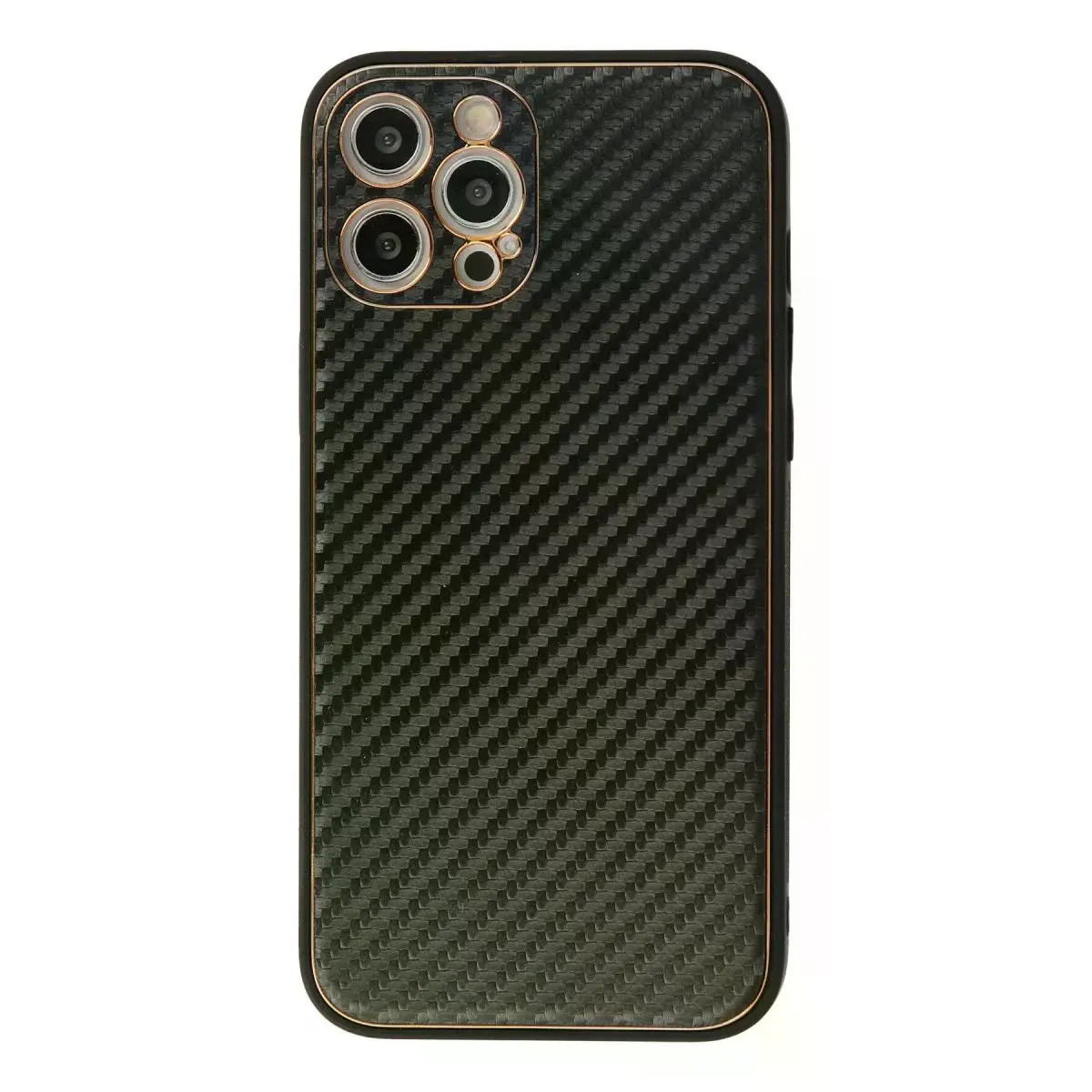 İphone 12 Pro Kılıf Coco Karbon Silikon - Siyah