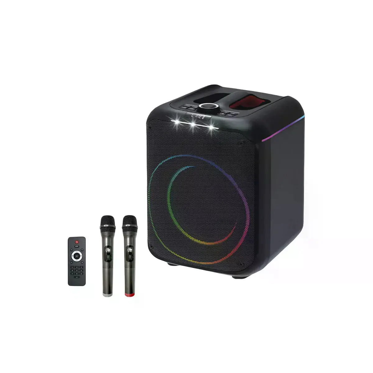 F39 25w Sürücülü Rgb Işıklı 2 Adet Mikrofonlu Bluetooth 5.3 Kablosuz Hoparlör – Siyah