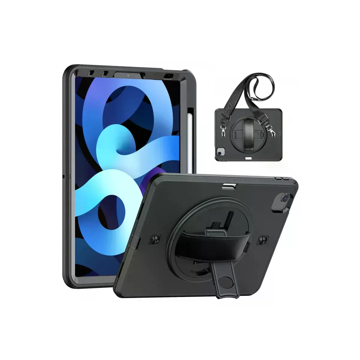 İpad Pro 11 (2020) Kılıf Strap-c Otterbox Tablet Kapak - Siyah
