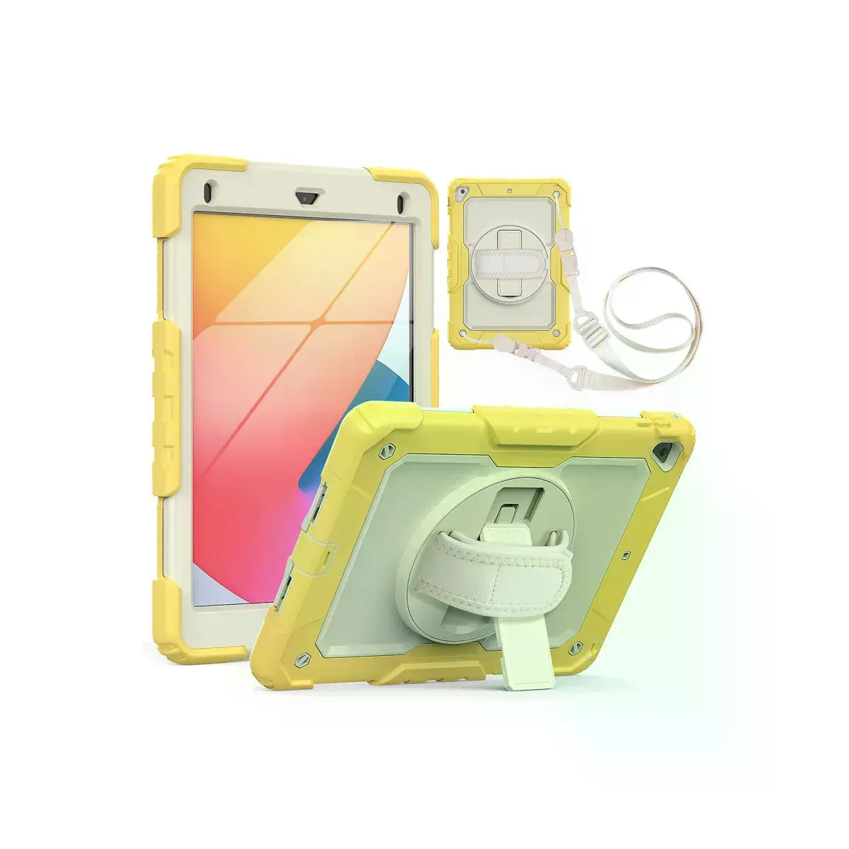 İpad 5 Air 9.7 Kılıf Strap New Tablet Kapak - Sarı