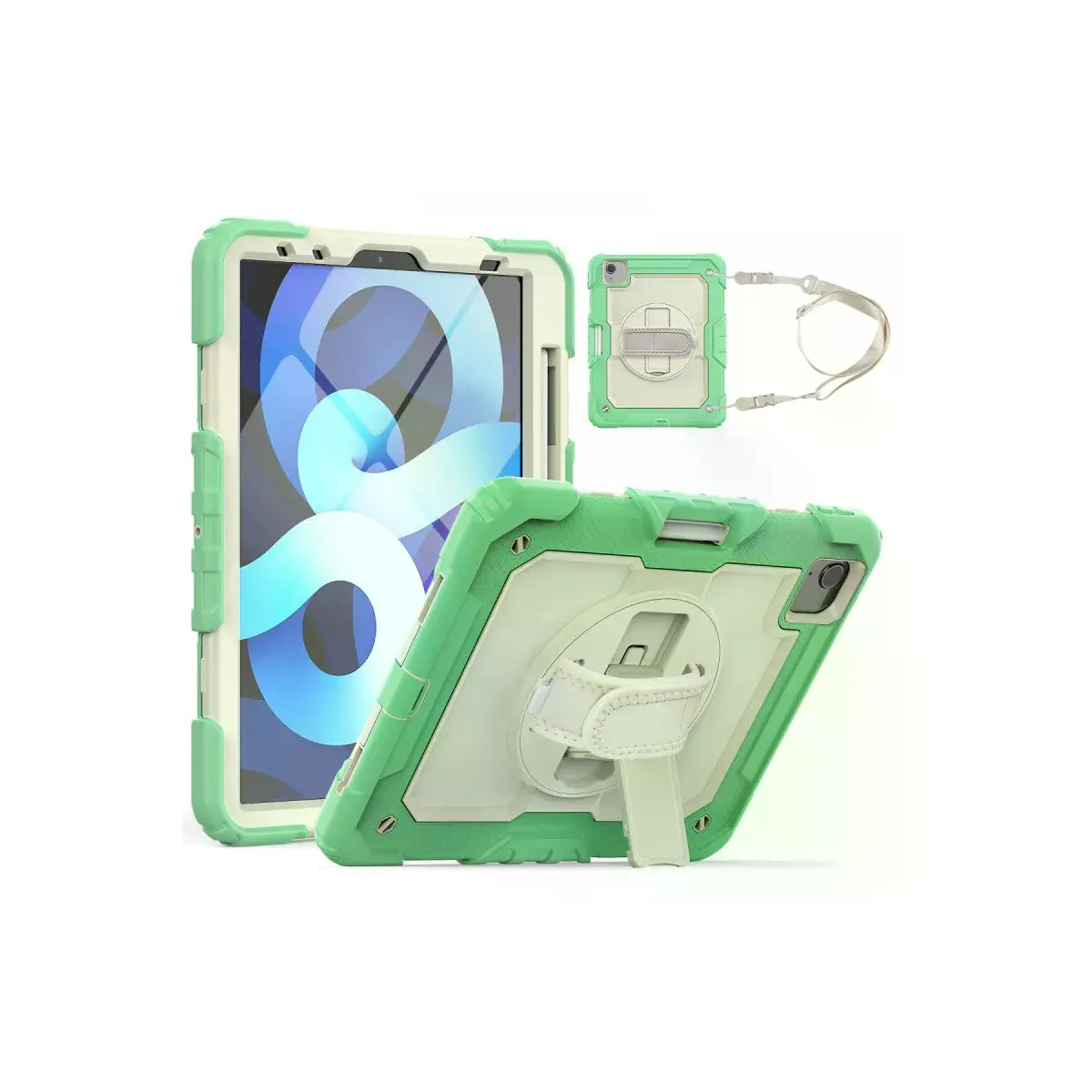 İpad Pro 11 (2020) Kılıf Strap New Tablet Kapak - Yeşil