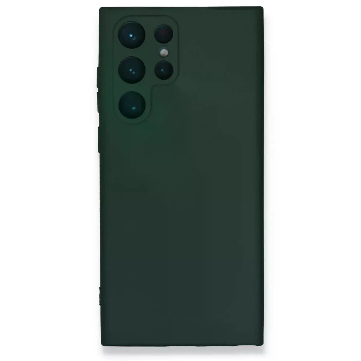 Samsung Galaxy S23 Ultra Kılıf Nano İçi Kadife Silikon - Koyu Yeşil