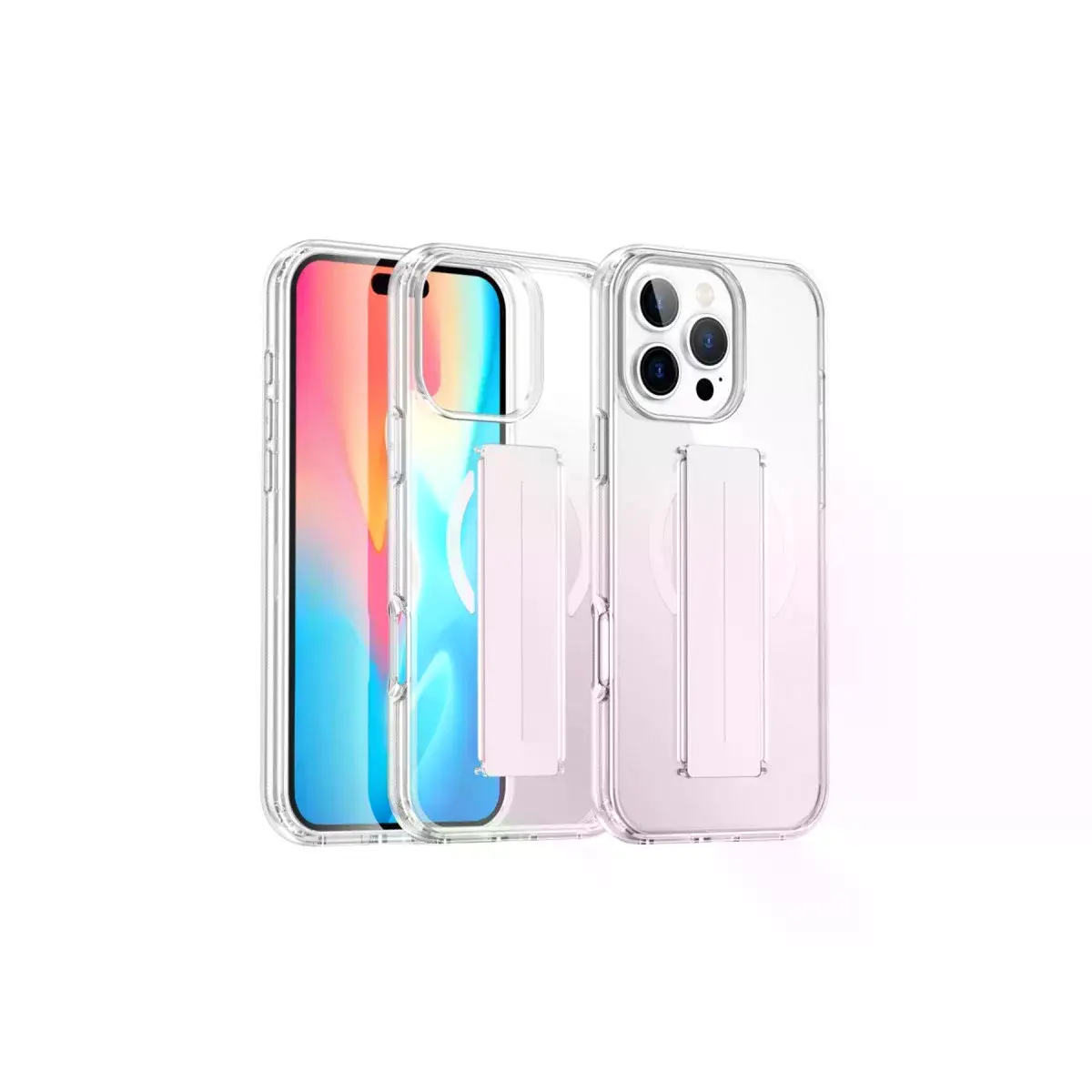 Joko  İphone 16 Pro Max Kılıf Alfa Magsafe Standlı Kapak - Şeffaf