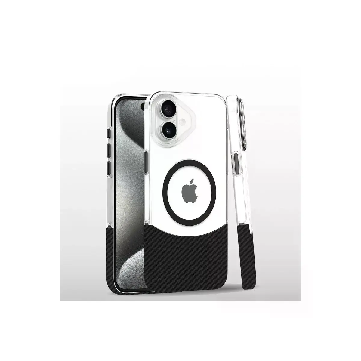 Joko  İphone 16 Plus Carbon Puzzle Magsafe Kapak - Siyah-2