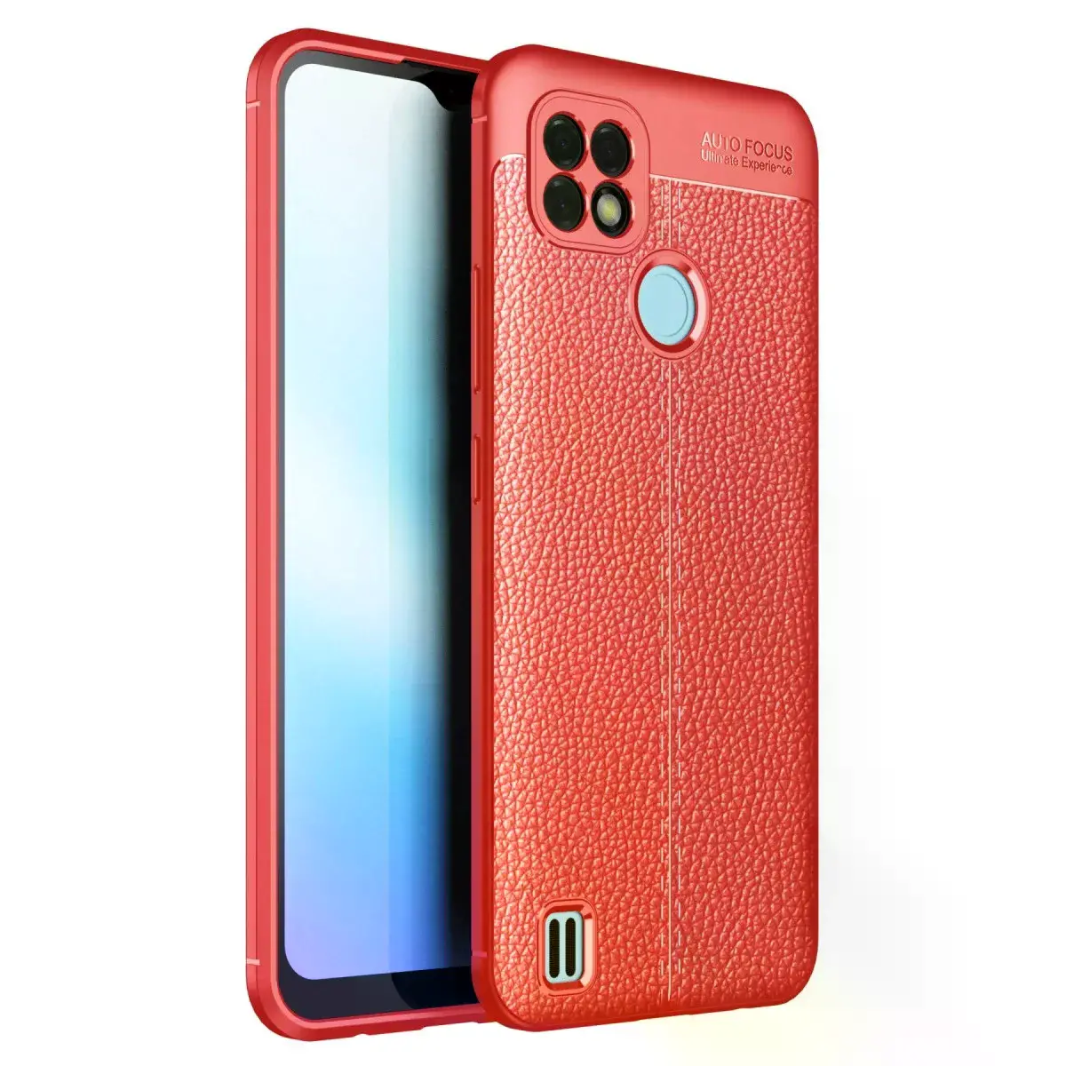 Realme C25 Kılıf Auto Focus Kapak - Kırmızı