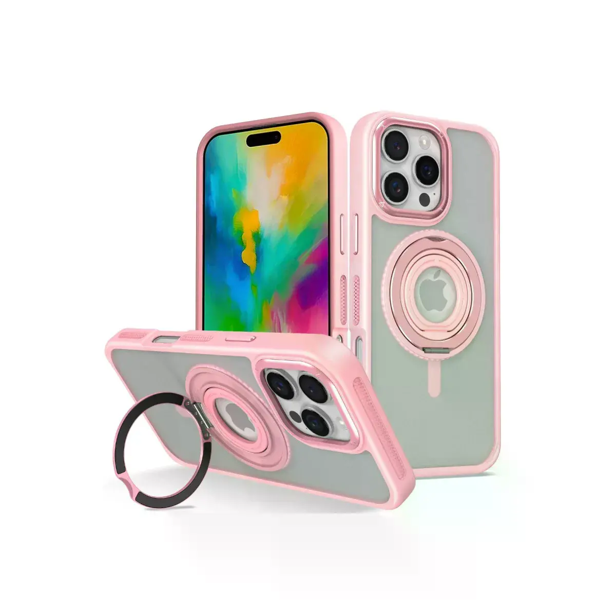 Joko  İphone 16 Pro Banza Magsafe Standlı Kapak - Pembe