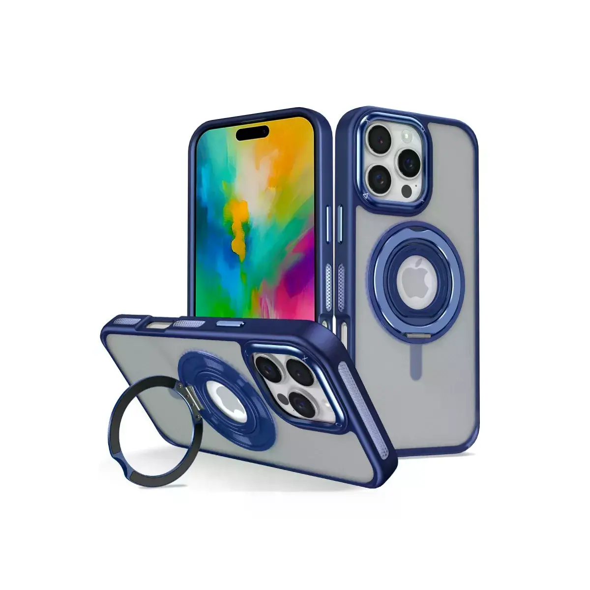 Joko  İphone 16 Pro Banza Magsafe Standlı Kapak - Lacivert