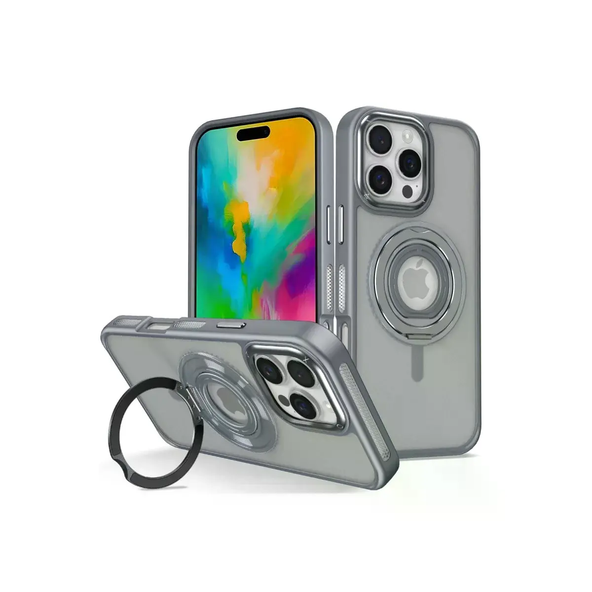 Joko  İphone 16 Pro Banza Magsafe Standlı Kapak - Titan Gri