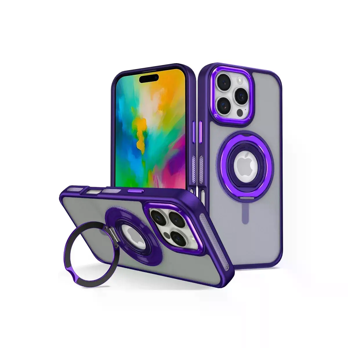 Joko  İphone 16 Pro Banza Magsafe Standlı Kapak - Derin Mor