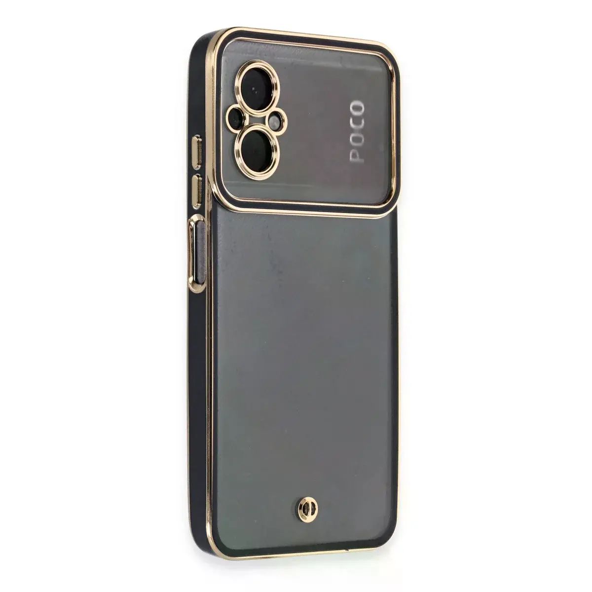 Xiaomi Poco M5 Kılıf Liva Lens Silikon - Siyah