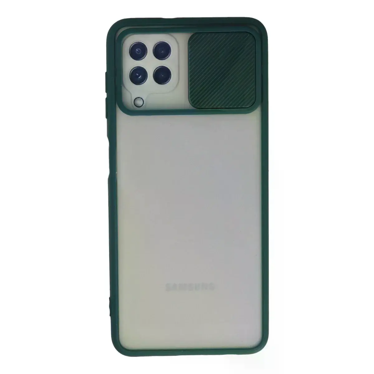 Samsung Galaxy A22 Kılıf Palm Buzlu Kamera Sürgülü Silikon - Yeşil